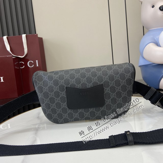 Gucci專櫃古馳最新款Emblem男士旅行系列斜挎包腰包 jh2580型號：821162